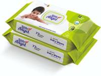 Little Angel Super Soft Baby Wipes with Aloe Vera Extract, Lid pack  (144 Wipes)
