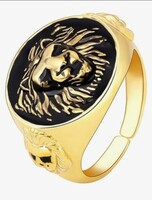 GIVA 925 Silver Golden Roar Of Tiger Men's Ring, Adjustable | Gifts for Women and Girls | With Certificate of Authenticity and 925 Stamp | 6 Months Warranty* 