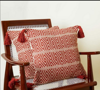 Crimson Carved Cushion Cover - Set Of Two