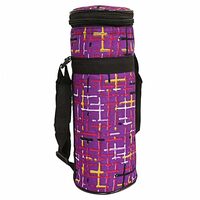 Kuber Industries Circle Design Canvas Water Bottle Cover, 1 Litre, Multicolor