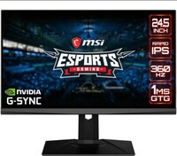MSI 24.5 Inch Full HD IPS Panel with Adjustable Stand, Frameless Design, Anti-Flicker and Less Blue Light, Ultra Low Motion Blur Extreme Gaming Monitor (Oculux NXG253R)