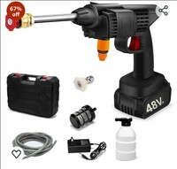 RIMPAL FASHION Wireless Washer Water Spray Gun for Car Wash Bike Washing Cleaning 48V Rechargeable Electric High Pressure Water Gun and 5M Hose Pipe CAR Washer High Pressure Car Washer (W-1)