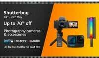 Shutterbug Sale up to 70% off on Photography Cameras & Accessories + Bank offer  [May 24 - 26]
