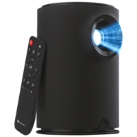 PORTRONICS Beem 400 HD LED Projector (6000 Lumens, HDMI, USB, WiFi, Bluetooth, 4D Keystone Correction, POR 1913, Black)