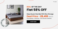 Deal Of The Day! Maya Queen Size Bed with Box Storage - pepperfry.com