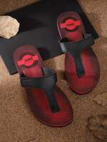 Roadster Women Black & Red Solid Thong Flip-Flops At Rs.299