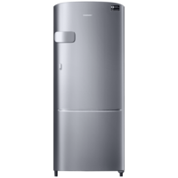 SAMSUNG 183 Litres 3 Star Single Door Refrigerator with Automatic Cooling Technology (RR20C1Y23S8/HL, Elegant Inox)