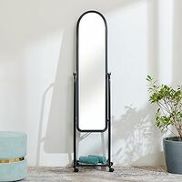 Home Centre Helios Polaris Metal Standing Mirror - Black