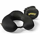 SleepyCat Travel Neck Pillow | 10x9 inches | Memory Foam Fill| Portable, Durable & Breathable | Standard Size 25cmX22.86 cm