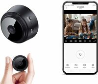 PKST Small 1080p HD Picture Quality Intelligent Indoor with Remote View Live Stream, Built-in Battery Night Vision, Motion Detection Wireless Remote View Home Security Camera (Magnet Camera)
