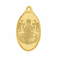 WHP Jewellers 24kt (999) 1 gram Goddess Lakshmi Yellow Gold Lakshmi Pendant & More Offers