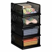 Kuber Industries (Pack of 4) Foldable Cupboard Organizer