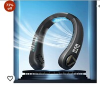 TP-PLUS Portable Neck Fan, Bladeless Cooling,Large Capacity Battery, 3 Adjustable Speeds, Comfortable Experience, Suitable for Outdoor, Travel, Office 