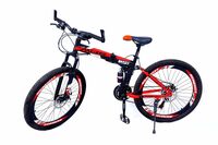 MDS Unlimited 26 in Steel Frame Double Disc Brake Foldable MTB Mountain Bike Cycle