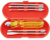 Limited-time deal: Spartan BS-01 5-Pieces Screwdriver Kit/Screwdriver Set For Home Use/For Multipurpose Application (S-6, Yellow) 