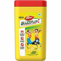 Dabur GlucoPlus-C Nimbu Pani - 400g Glucose Powder |Vitamin C Helps Boosts Immunity|Calcium Supports Bone Health |Replenishes Energy | Juicy & Tasty Lemon Flavour