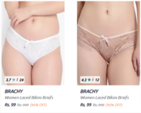 BRACHY Womens Innerwear 90% off at ₹99