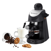 WONDERCHEF Regenta 800 Watt Automatic Espresso & Cappuccino Coffee Maker with Temperature Dial (Black)