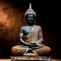 Global Grabbers Polyresin Buddha Idol Statue Showpiece for Home Decor Decoration Gift Gifting Items