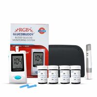 RGB Glucobuddy Glucometer AC 300 with 100 Glucometer Strips