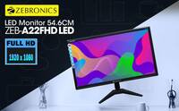 ZEBRONICS MT61-ZEB A22FHD 54.6 cm (21.5 inch), 1920 x 1080 Resolution, Black Monitor
