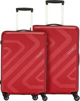 Kamiliant by American Tourister  Hard Body Set of 2 Luggage 4 Wheels - Kam Kiza Sp Ml Set -Ruby Rd - Red