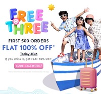 First 500 Orders Free at 3PM, Else Get Flat 60% Off*