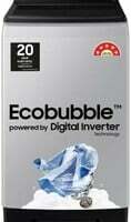 SAMSUNG 8 kg 5 star, Ecobubble, Digital Inverter, Fully Automatic Top Load Washing Machine Grey