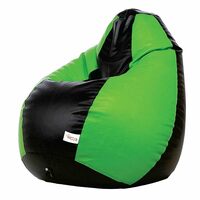 Sattva Classic Bean Bag Cover Without Beans XXL Size Dual Colour - Black Neon Green