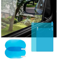 KeepCart (Square - 2 PCs + Oval - 2 PCs)Universal Car Accessories Anti Fog Rainproof Film Car Mirror Rain Blocker  (Blue)