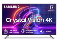 SAMSUNG Crystal Vision 4K iSmart with Voice Assistant 108 cm (43 inch) Ultra HD (4K) LED Smart Tizen TV 2023 Edition