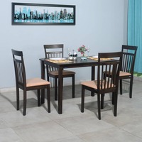 Nilkamal Bella 4 Seater Dining Set With Bench (Antique Cherry)
