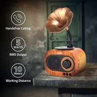 Lowest- Artis BT12 Classic Retro Wireless BT Speaker with FM/USB/AUX in & Hands Free Calling (5W RMS Output)