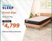 Amazon - Nilkamal Sleep Brand Days - 30 & 31 May 2024 - Upto 55% Off + Bank offers