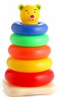 Negi Stacking Colourful Teddy Rings For Growing Babies,Toddlers - 5 Rings (Multicolor) (5 Rings), 5 Pieces