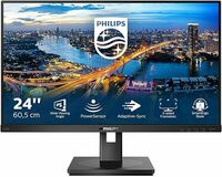 PHILIPS 242B1/94, 24 Inch (60.5 Cm) 1920 x 1080 Pixels LCD Monitor with Led Backlight, 2W X 2 Speaker, HDMI & VGA Connectivity, FHD, Adaptive-Sync, 4ms Response, Energy Star 8.0, Power Sensor (Black)