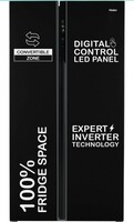 Haier 602L, 3-Star, 100% Convertible Fridge Space, Expert Inverter Side by Side Refrigerator, (HRS-682KS, Black Steel)