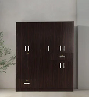 Ren 5 Door Wardrobe in Wenge Finish with Lock