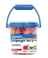 Luxor Doodles My Creative Modeling Dough Bucket| 12 Assorted colours Dough, 1 Roller, 1 Plastic Knife, & 3 Impression Moulds | Best Choice For Budding Artists