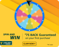 Spin & win : Guaranteed Rs.75 cashback on min order Rs.250 (user specific)