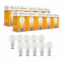 wipro Garnet 10W LED Bulb for Home & Office |Cool Day White (6500K) | B22 Base|220 degree Light coverage |4Kv Surge Protection |400V High Voltage Protection |Energy Efficient | Pack of 10