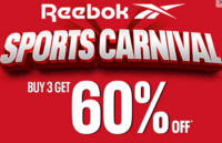 Reebok Sports Carnival : Buy 3 Get 60% off