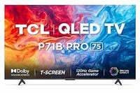 TCL 189 cm (75 inches) 4K Ultra HD Smart QLED Google TV 75P71B Pro (Black)