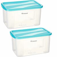 Floraware Plastic Food Safe Multiuse Storage Container 2000ML (Blue, 2)