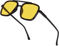 Retro Square, Wayfarer, Rectangular, Spectacle Sunglasses (For Men & Women, Yellow)