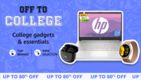 Off to College Days - Up to 80% off + 10% Discount on One Card & HDFC EMI Offer