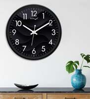 Black Plastic Quartz Movement Modern Wall Clock