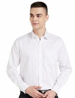 Amazon Brand - Symbol Men's Solid Cotton Formal Shirt | Plain | Full Sleeve - Regular Fit (Available in Plus Size)