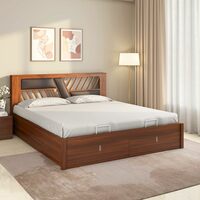 Nilkamal Zion Premier with Storage | 1 Year Warranty Engineered Wood Queen Hydraulic Bed  [50% Coupon]