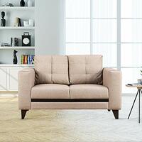 HomeTown Garcia Fabric Two Seater Sofa in Brown Colour [Rs 9800 Coupon]